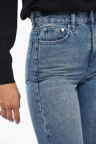 Jeans mit geradem Bein und Distressed-Detail