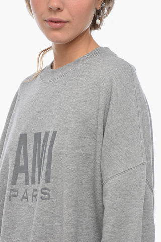 Crewneck Sweatshirt with Ton-sur-ton Embroidered Logo