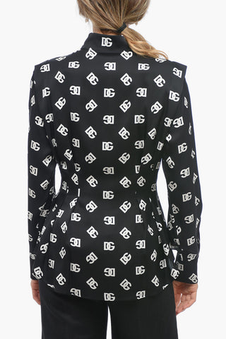 Camicia Slim Fit in Misto Seta Monogram