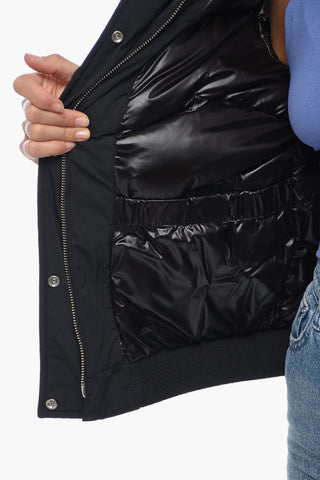 Solid Color LUXE Short Down Jacket with Real Fur