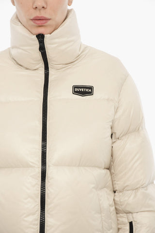 Solid Color ALWAID Down Jacket with Contrast Zip