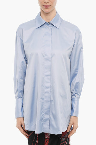 Oversize-Hemd aus Satin