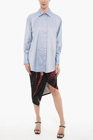 Oversize-Hemd aus Satin