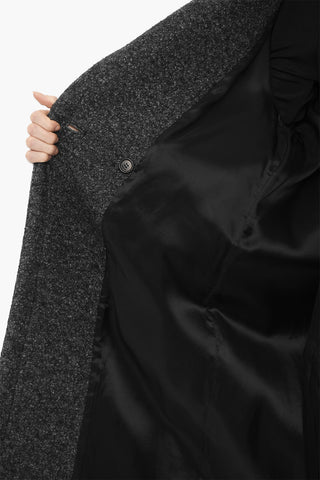 Double Breasted Coat with Crochet Sleeve