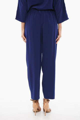 Solid Color Palazzo Pants with Drawstring Waist