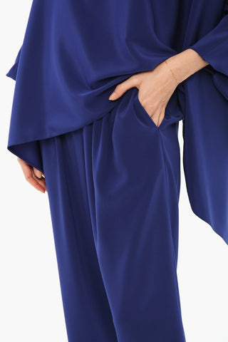 Solid Color Palazzo Pants with Drawstring Waist