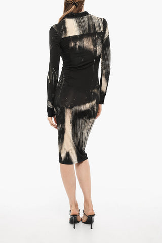 Chemisier a Fantasia a Maniche Lunghe