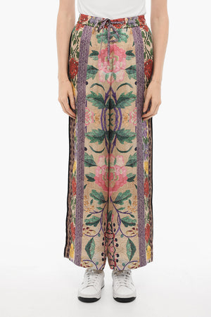 Seidenhose mit Blumenmuster
