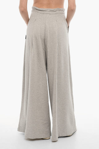 Double-Pleat Wide Leg Sweat Pants