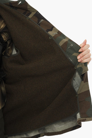 Camouflage Saharan Jacket with Crochet Sleeve