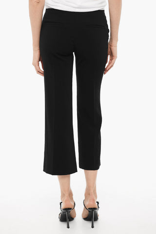 크롭 스트레이트 팬츠 사이드 클로저