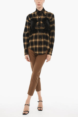 Camicia a Quadri con Corpetto Removibile