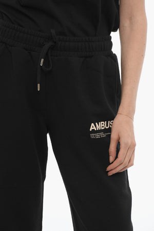 Pantaloni in Felpa a Tinta Unita con Logo Stampato