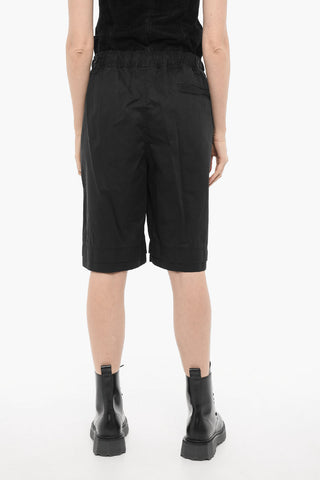 Solid-Color Shorts with Embossed Monogram