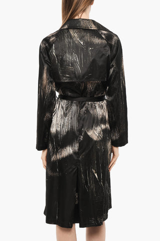 Nylon Double Breasted Trench With Belt