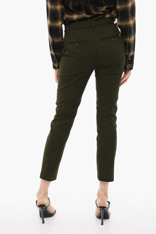 Twill CARMEN Pants with Golden Buttons