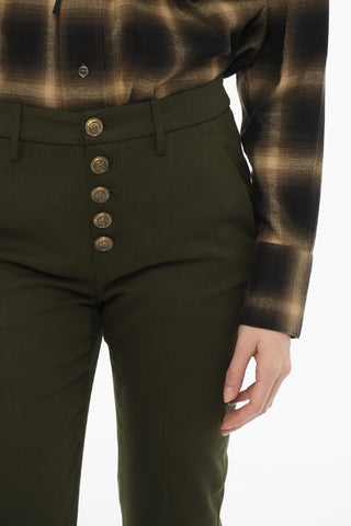 Twill CARMEN Pants with Golden Buttons
