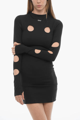 Abito Attillato METEOR a Maniche Lunghe con Dettagli Cut-Out