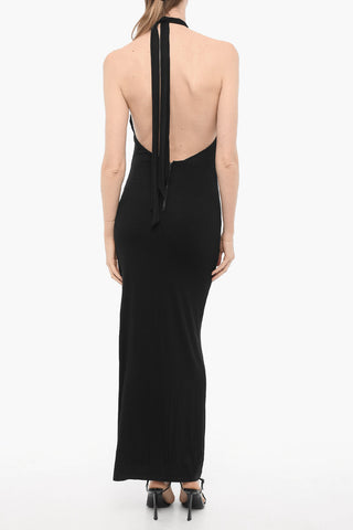 Halterneck Maxi Dress with Side Split