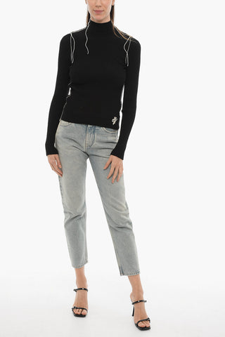 SEASONAL Gerippter Rollkragenpullover Mit Kontrastdetails