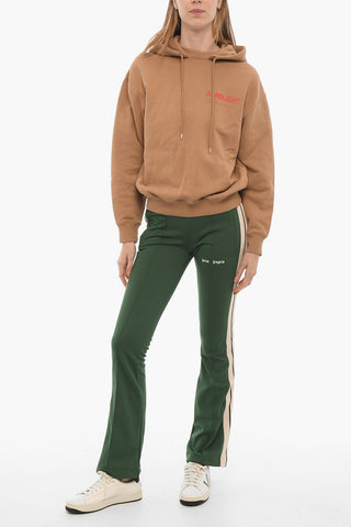 Hoodie aus gebürsteter Baumwolle mit aufgedrucktem Logo