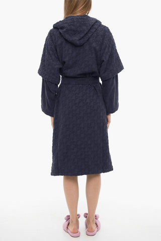 Bathrobe With All-Over Logo And Belt