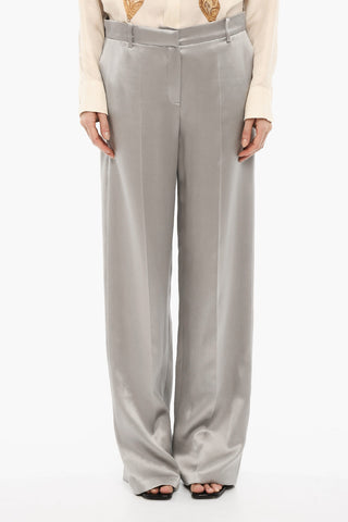 High-Waisted Virgin Wool Stretch Pants
