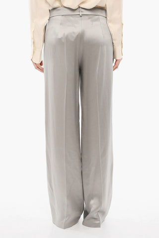 High-Waisted Virgin Wool Stretch Pants