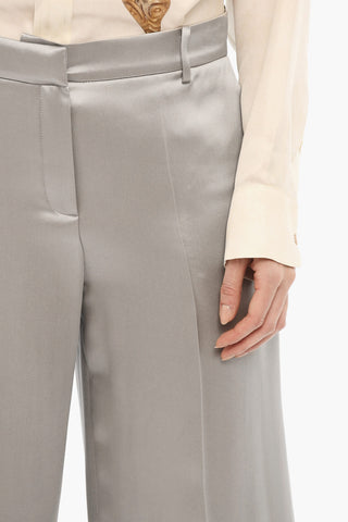 High-Waisted Virgin Wool Stretch Pants
