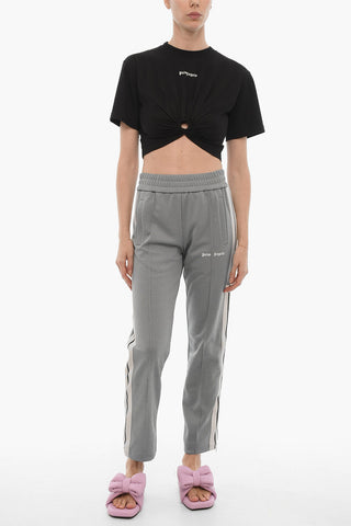 Joggers a Vita Alta con Zip alla Caviglia
