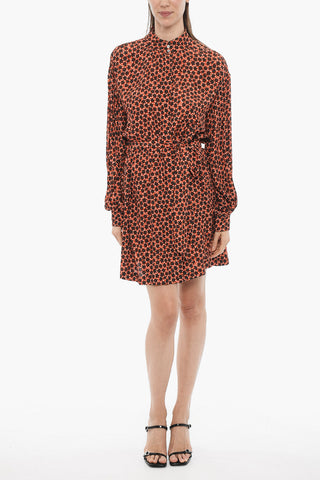 All-Over Printed Shirtdress with Belt