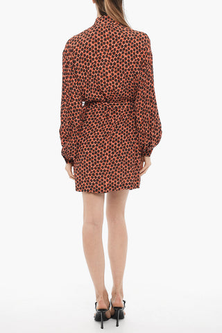 All-Over Printed Shirtdress with Belt