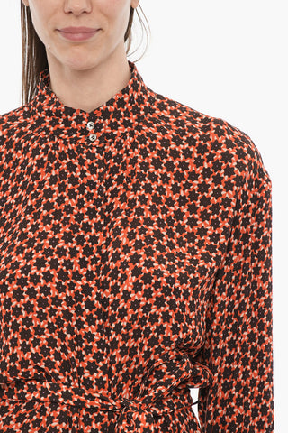 All-Over Printed Shirtdress with Belt