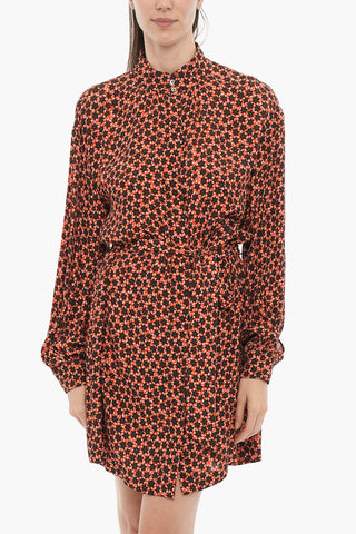 All-Over Printed Shirtdress with Belt