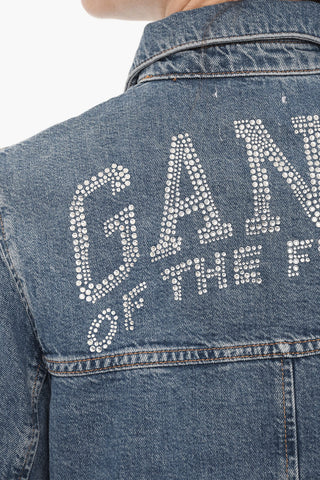 Overshirt in Denim con Bottoni Automatici