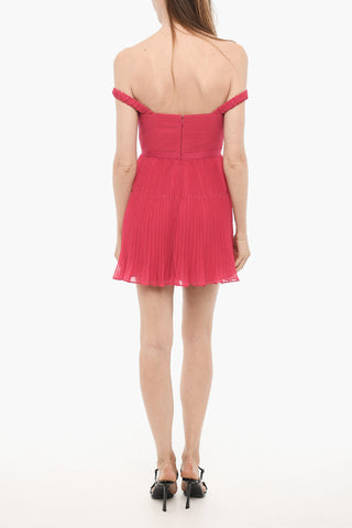 Mini Dress in Chiffon Plissettato