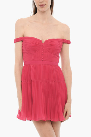 Mini Dress in Chiffon Plissettato