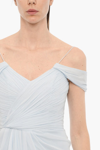 Draped Silk Mini Dress