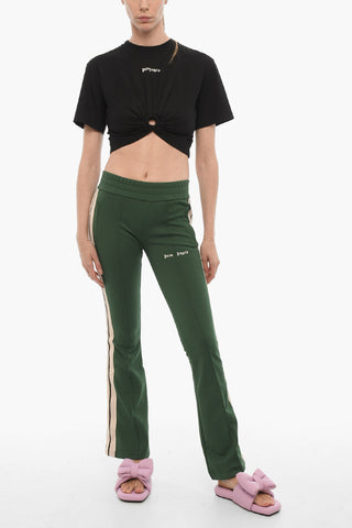 Flared Joggers with Contrasting Side Band