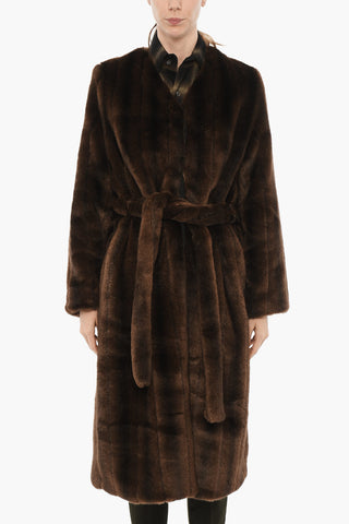 Faux Fur Coat With Hidden Closure