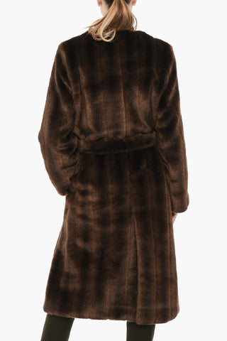 Faux Fur Coat With Hidden Closure