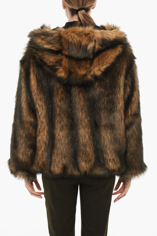 Faux Fur Jacket with Hood