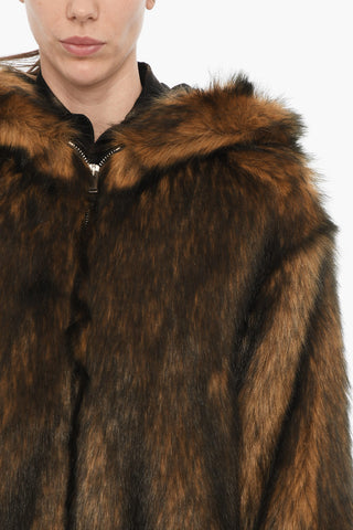 Faux Fur Jacket with Hood