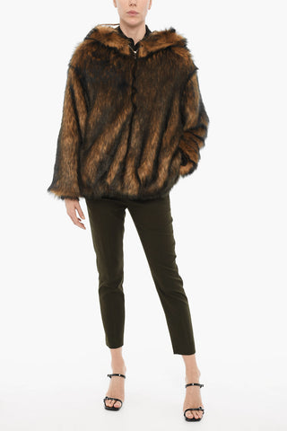 Faux Fur Jacket with Hood