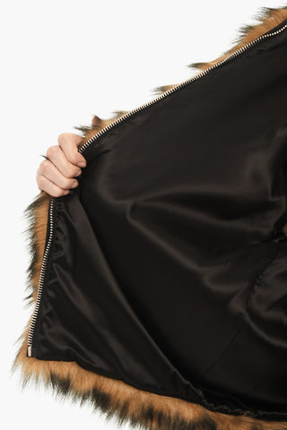 Faux Fur Jacket with Hood