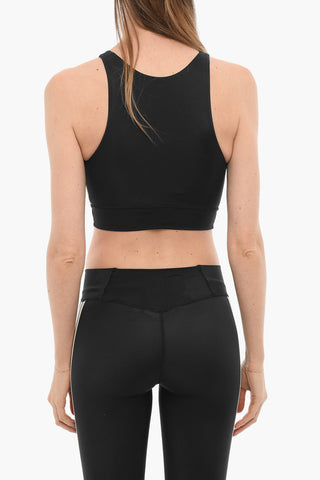 Active Crop Top with Contrasting Logo