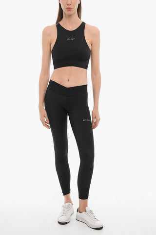 Active Crop Top with Contrasting Logo
