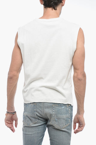 Solid Color Tank Top with Perforated Detail