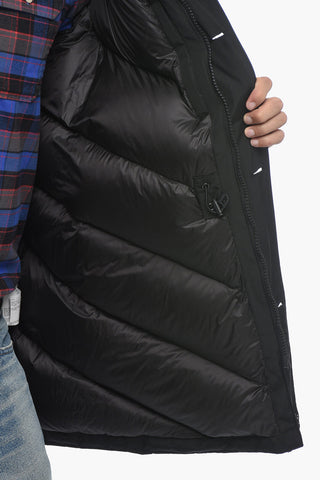 Cotton and Nylon SOUTH BAY Down Jacket with Real Fur