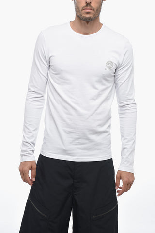 2er-Set Langarm-T-Shirts mit Logo in Gold-Effekt